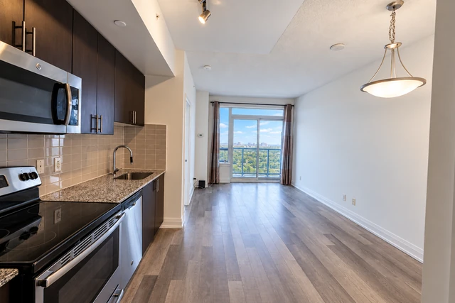 Second viewpoint of the sample living and dining area